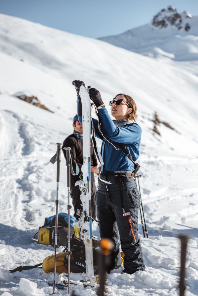 Einfache Skitour Klosters – die Madrisa Rundtour – Aufstieg aufs St. Antönierjoch. Foto: Roman Huber