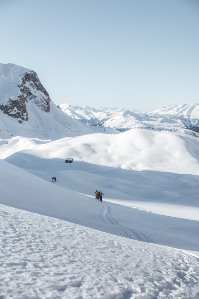 Einfache Skitour Partnun – Aufstieg auf die Röbispitzen. Foto: Roman Huber
