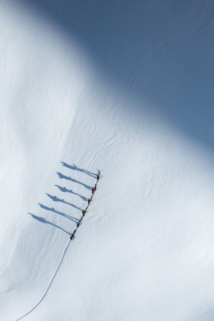 Aufstieg auf die Röbispitzen. Foto: Roman Huber