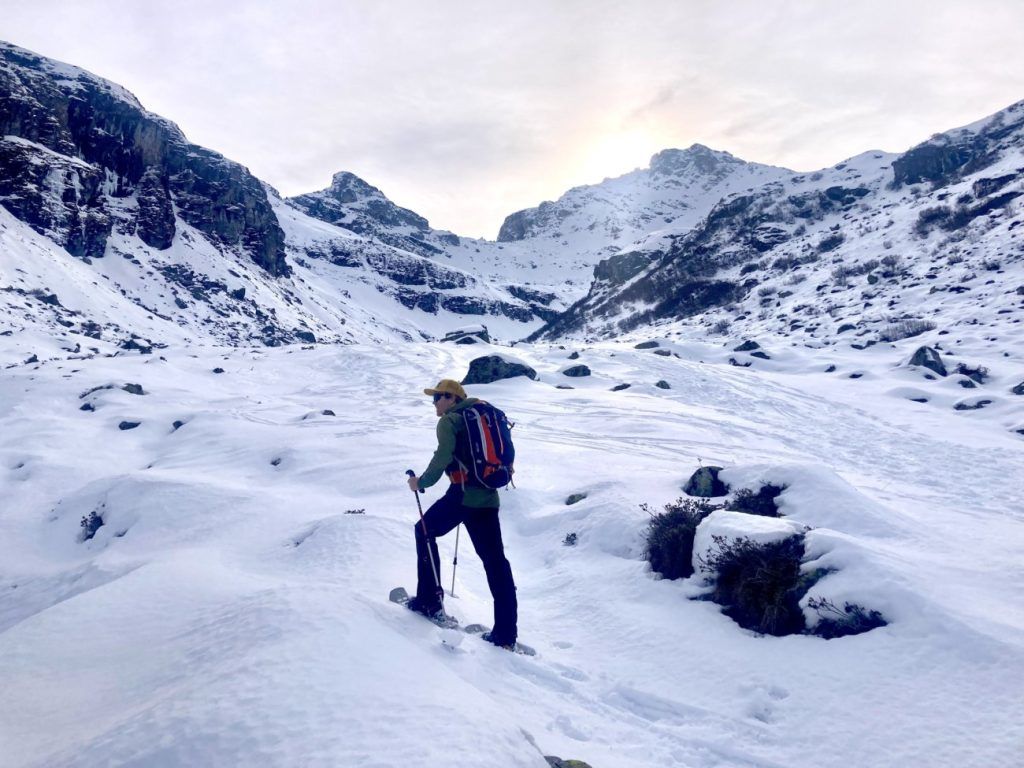 Haglöfs L.I.M Alpha Hood auf Schneeschuhtour