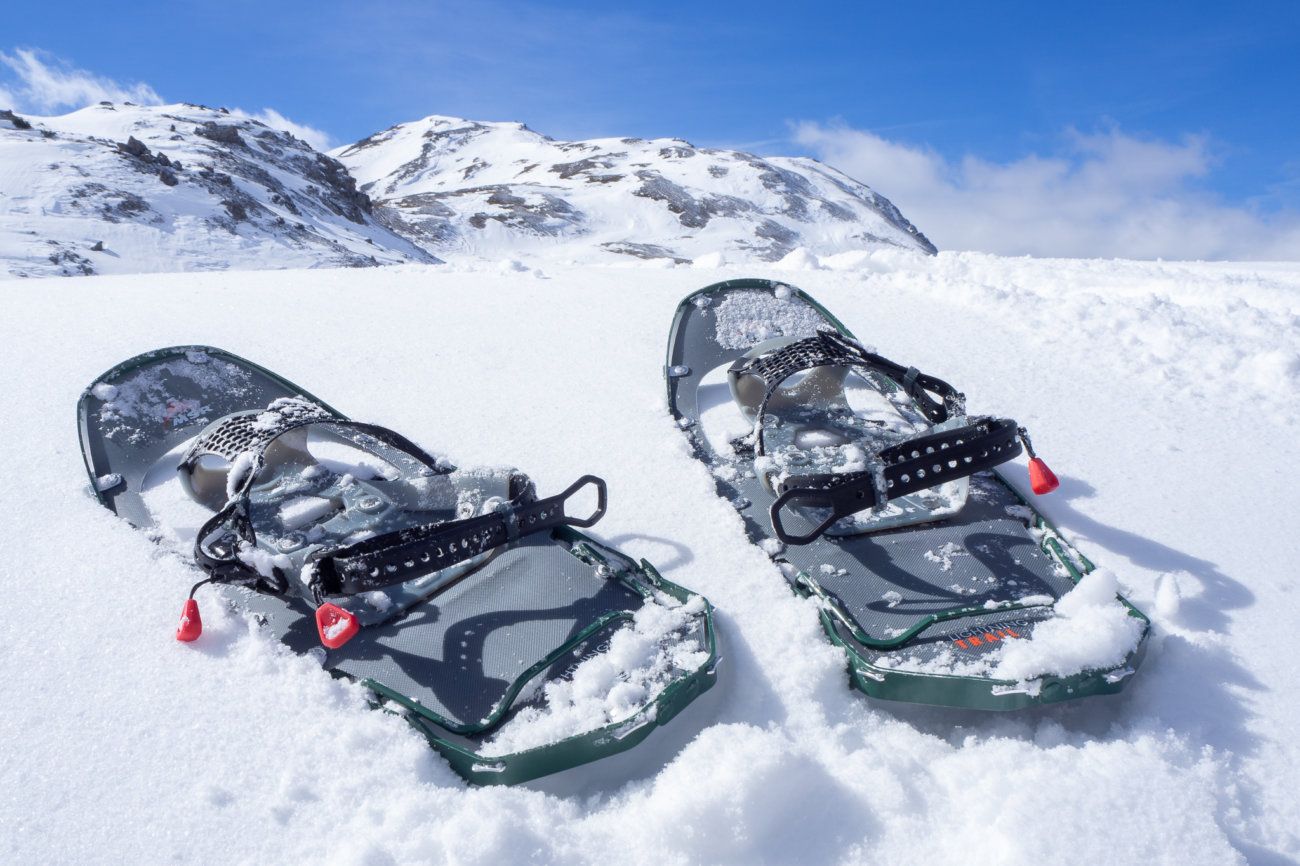 MSR Lightning Trail Schneeschuhe mit Paraglide-Bindung im weichem Schnee