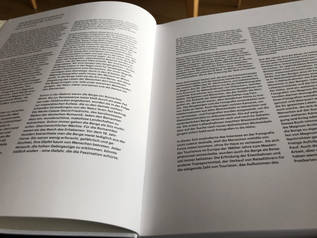 Text im Buch Berge – Das Magnum Archiv 