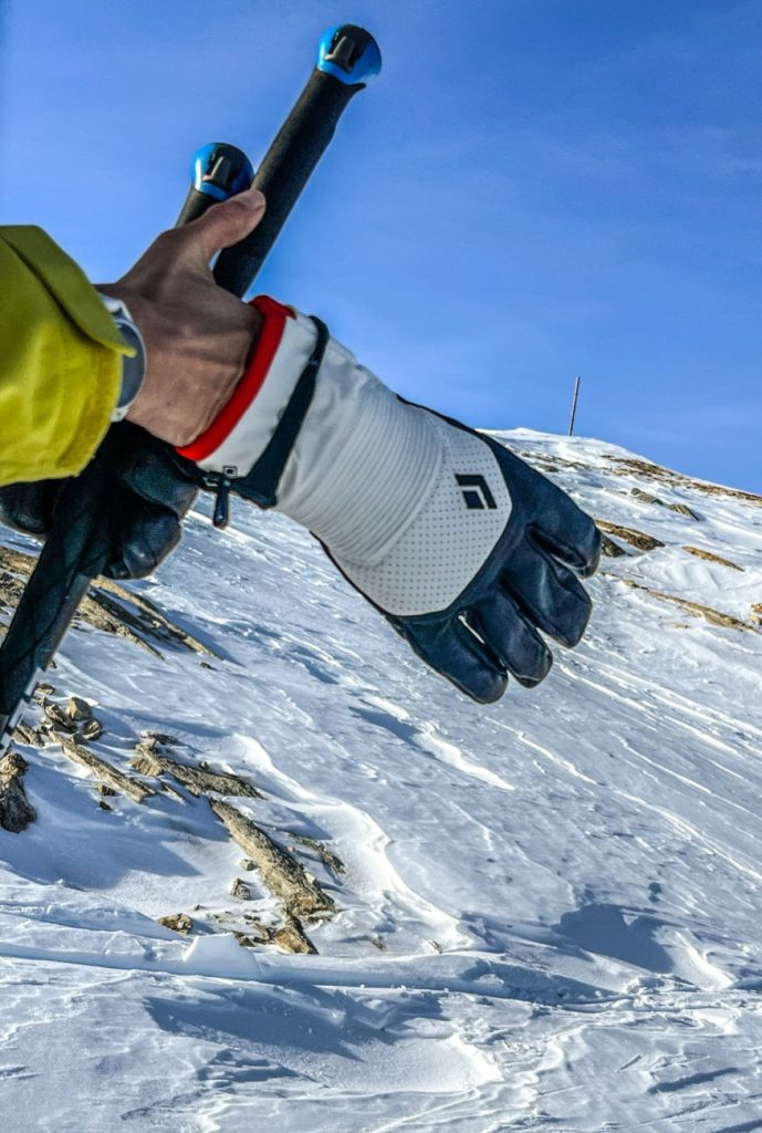 Black Diamond Impulse Gloves Test – kurz vor dem Berggipfel.