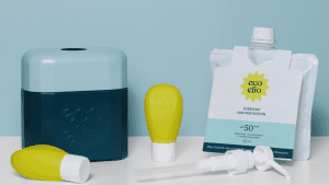 eco elio Sonnencreme Pumpspender und Nachfüllbeutel