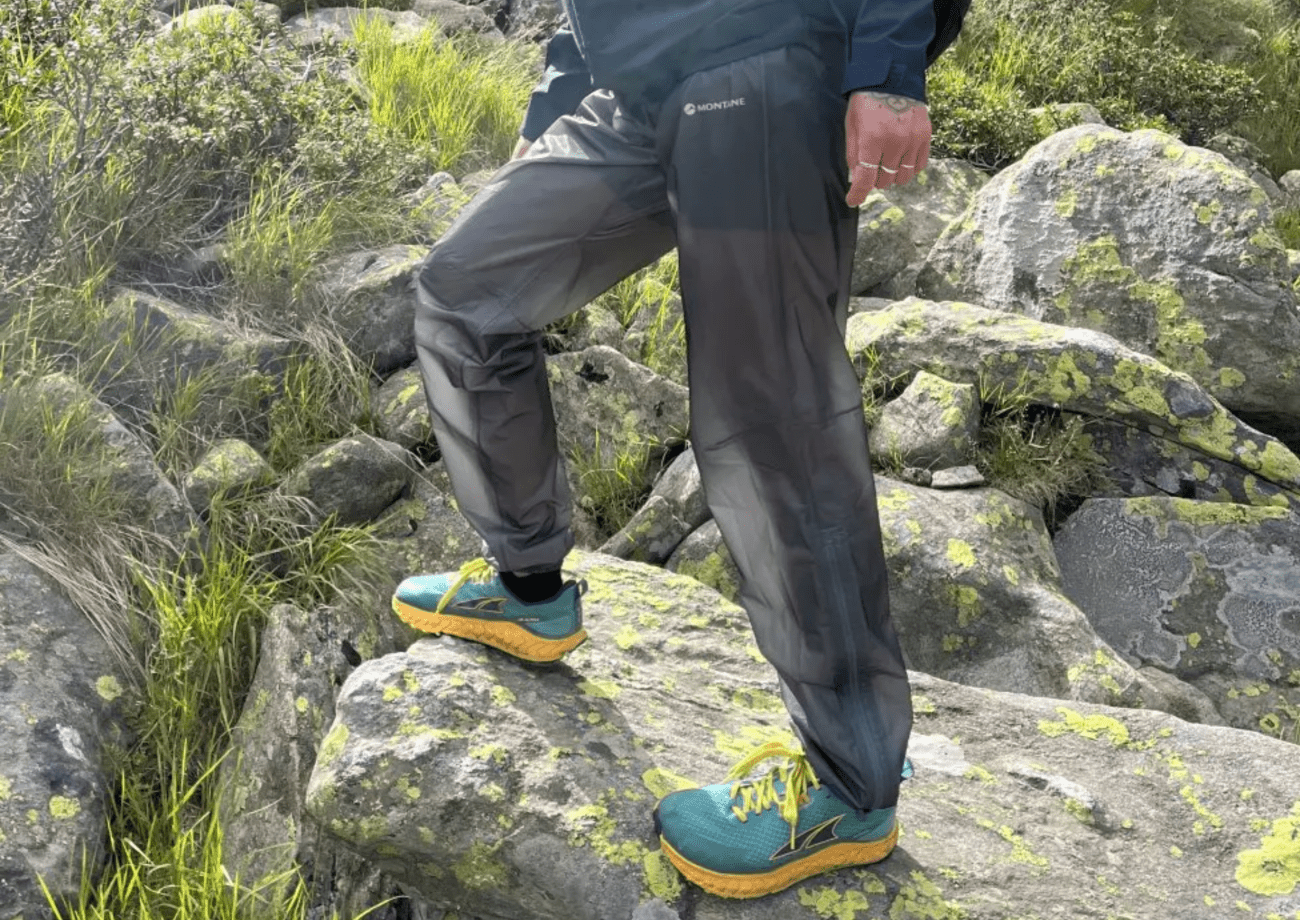 Montane Unisex Minimus Nano Pull-Over Waterproof Pants im Einsatz