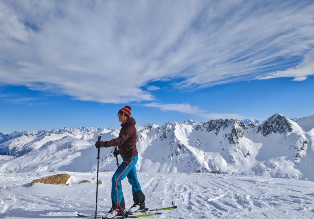 Jack Wolfskin Alpspitze 3L Pants auf einer Skitour