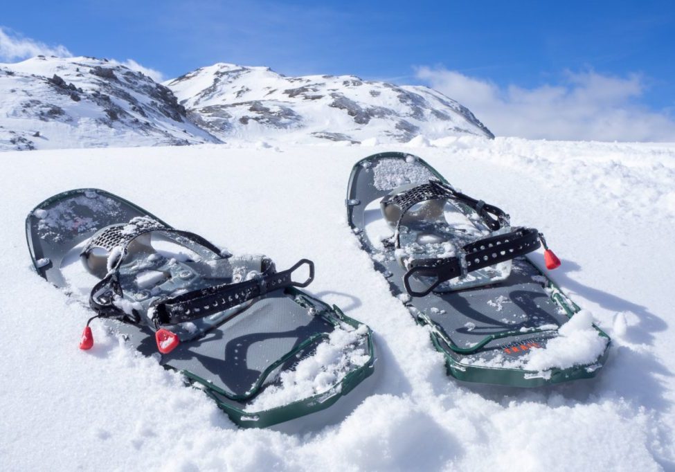 MSR Lightning Trail Schneeschuhe mit Paraglide-Bindung im weichem Schnee